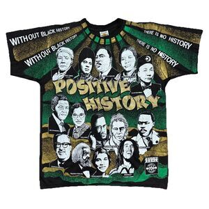 Vintage Kacy World Colors Positive History MLK AOP Graphic T Shirt Men XL